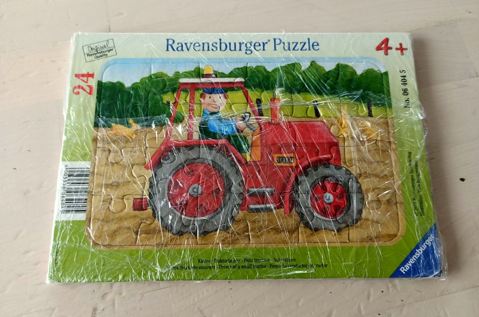2x Ravensburger Rahmenpuzzle - Traktor + Dino - 4+ in Edling