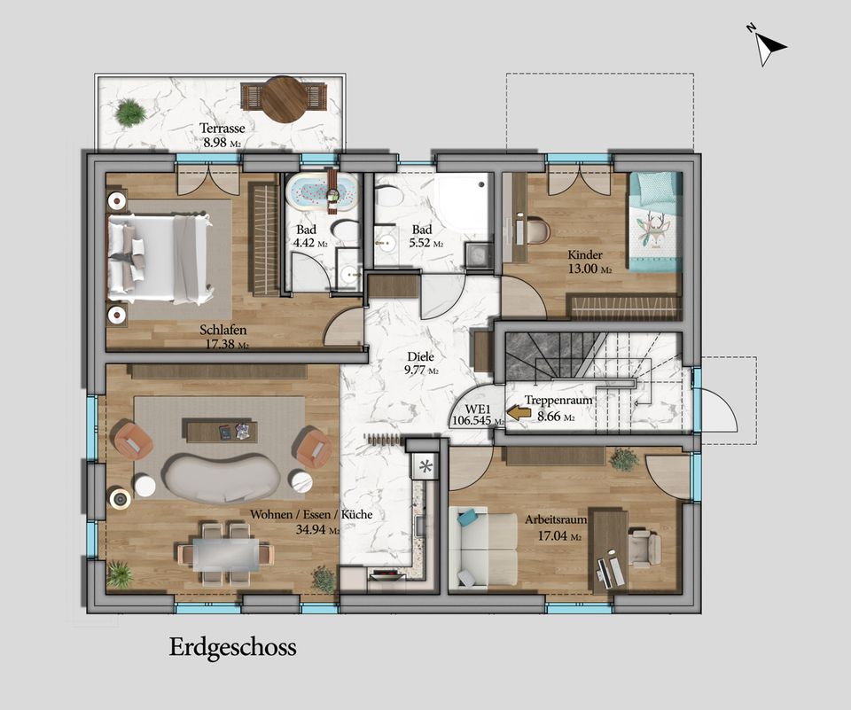 **hochwertige Neubau Eigentumswohnung (EG) in ruhiger Lage von Betzdorf-Bruche** in Betzdorf