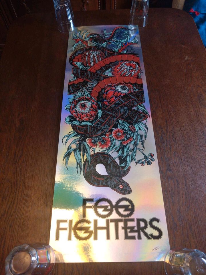 Foo Fighters Siebdruck Poster Rhys Cooper Folien Druck Limited Ed in Jena