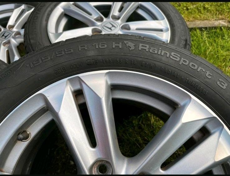 Sommerreifen mit Alufelgen  195/55 R 16 H RainSport 3 - für Honda in Bautzen