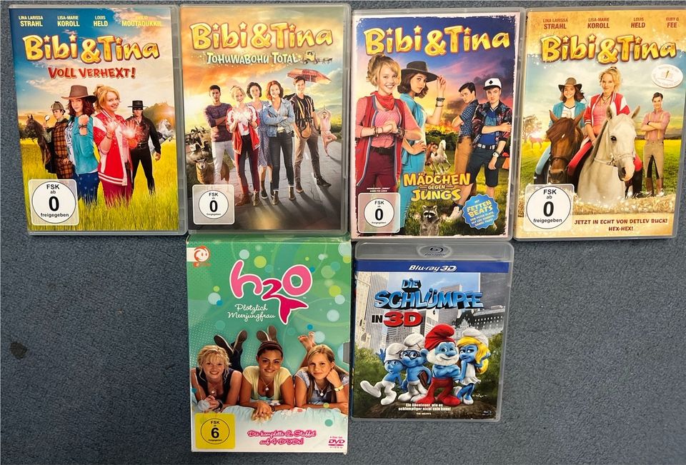 Dvd s Bibi und Tina Schlümpfe Blue ray H2O 2. Staffel in Kaltenkirchen