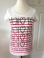 ❤ edc by ESPRIT Shirt Top mit Streifen und Print Herz Gr. L Schwerin - Krebsförden Vorschau