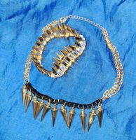 Kette Armband Punk Hip Hop Gothic goldfarben Modeschmuck Gold Bayern - Fürth Vorschau