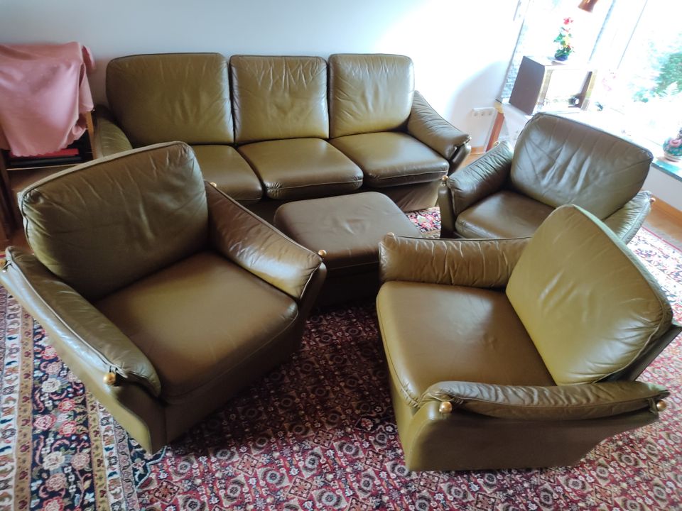 Ledersofa - 70er Vintage - Couch in Kiel