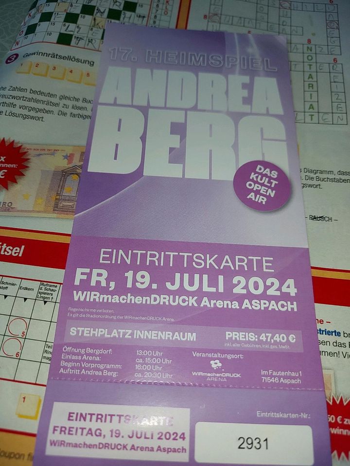 Eintrittskarten in Westerburg