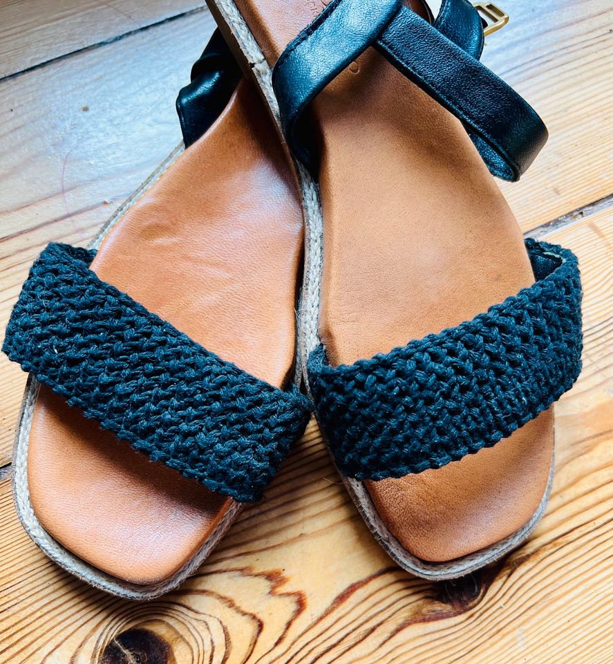 Marc O’Polo Sandalen Leder Textil  Größe: 40 schwarz in Berlin