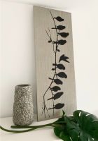 Mediterrane Deko: Bild aus Holz, Keramik-Vase, 2 Monstera-Blätter Düsseldorf - Gerresheim Vorschau