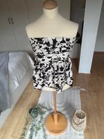 Vero Moda Aware Bandeau Top beige schwarz Gr.M Hessen - Borken Vorschau
