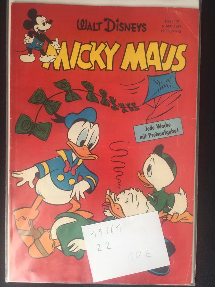 20 Micky Maus Heft von 1961 nr 4 bis nr 32 in Mecklenbeck