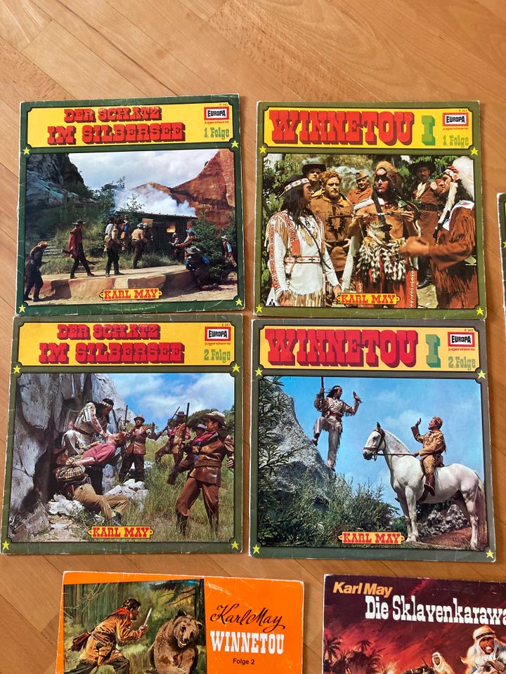 10 LP Schallplatten Karl May Winnetou, Old Firehand, Die Sklavenk in Weißenburg in Bayern