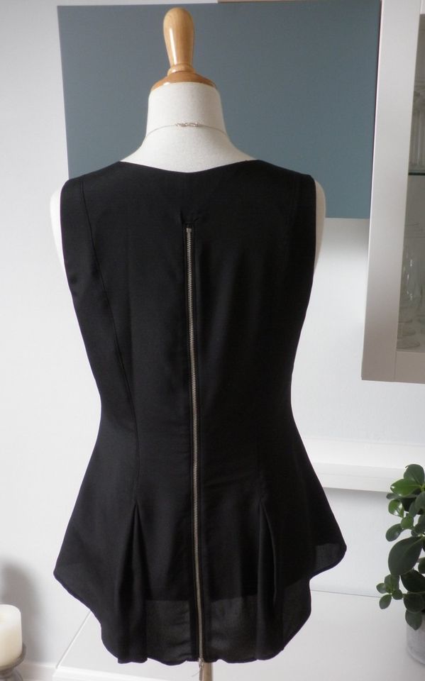 H&M Top Blusentop Bluse silbernerRV hinten schwarz 38 M NEU NP40€ in Üxheim