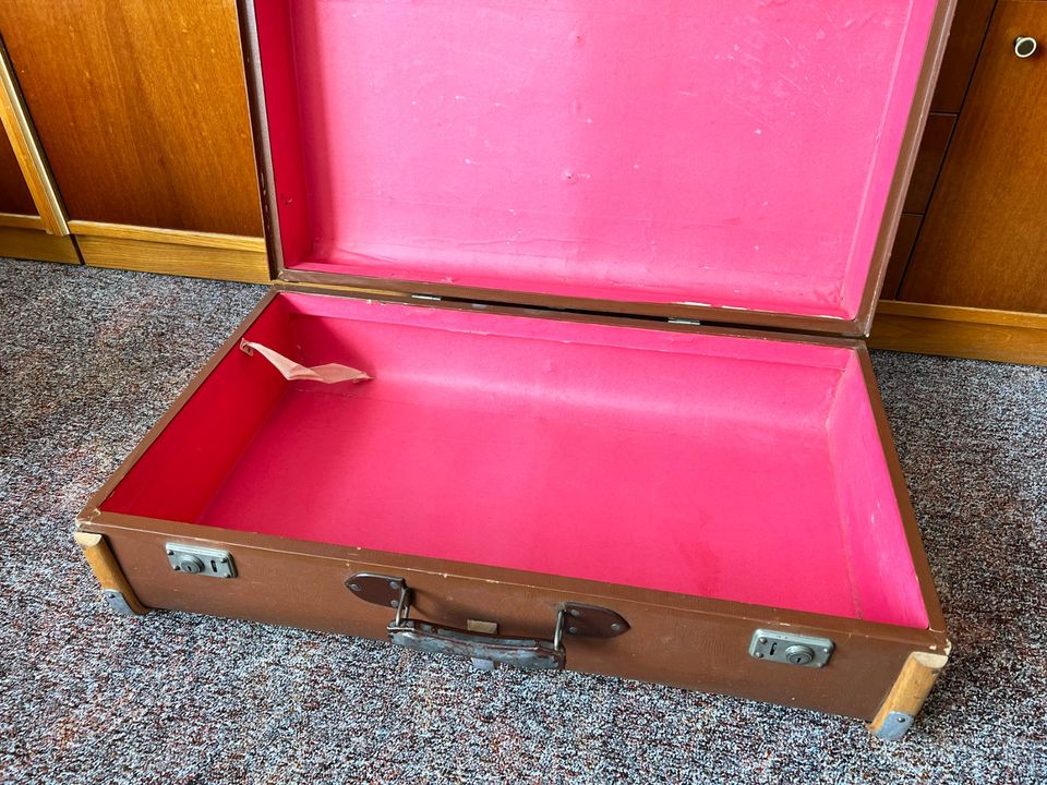40er 50er Jahre Vintage Reise Koffer Reisekoffer Überseekoffer in Gröditz