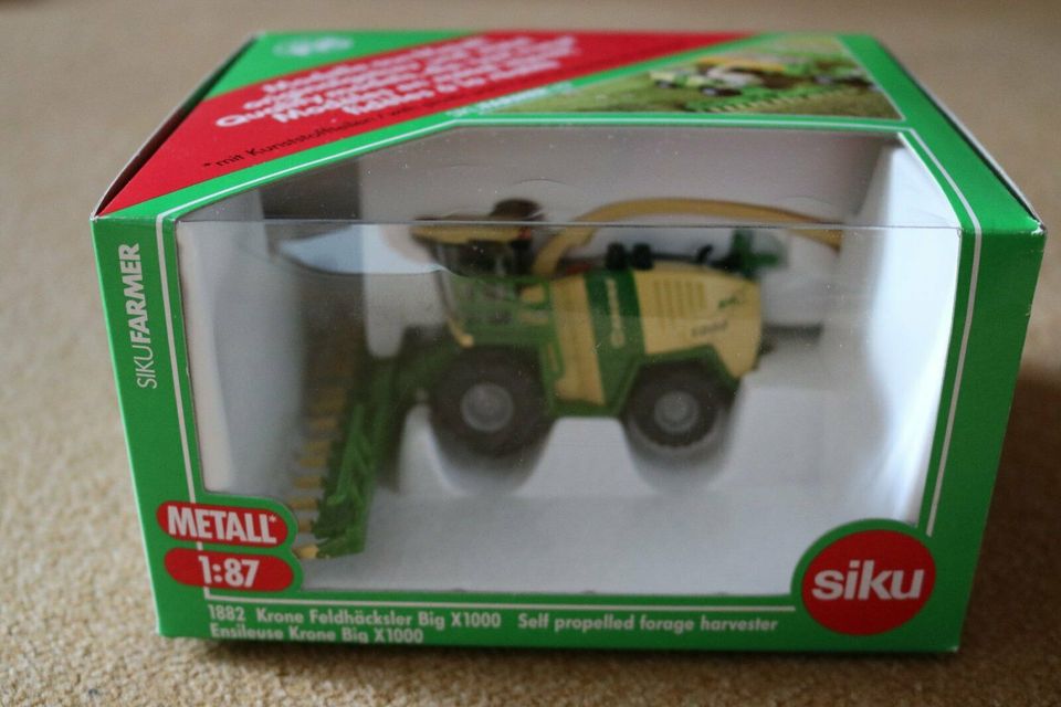 LE2541 SIKU 1882 Ho 1/87 Ensileuse Krone Big X1000 Feldhacksler Forage  harvester EUR 49,00 - PicClick FR