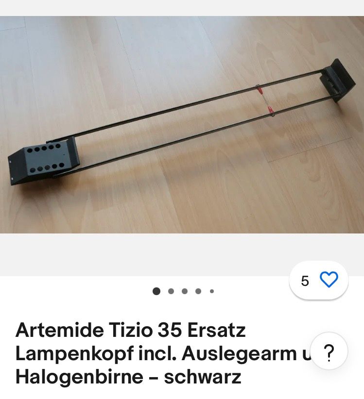 Artemis  Tizio 35 Ersatzlampenkopf incl. Auslegearm , schwarz in Köln