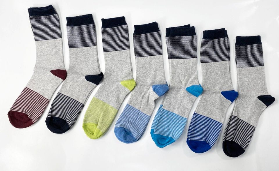 ca. 26.040 Paar Oeko-Tex Socken Mix Großhandel für Jungen u. Mädchen, Socke, Unterwäsche, Unterbekleidung, VE 7 Paar je Packung, für Wiederverkäufer, Gr. 31-38, A-Ware, Restposten in Tanna