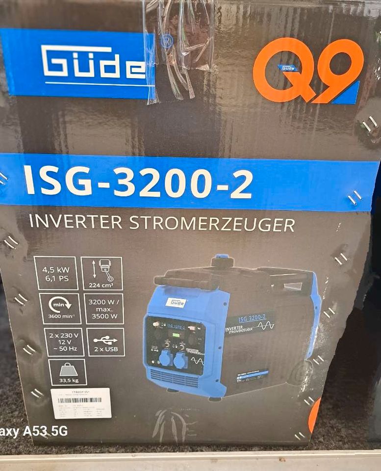 Güde Stromerzeuger ISG 3200-2, Benzin Inverter, 3500 W in Überlingen