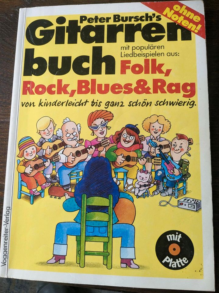 Buch Peter Bursch's Gitarrenbuch Pop Folk Rock Blues Gitarre Note in Hückelhoven