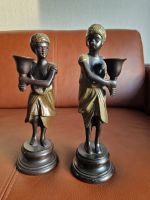 Paar Vintage Massiv Metall Kerzenständer Figuren Skulptur Alt Nordrhein-Westfalen - Paderborn Vorschau