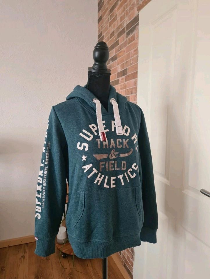 Grüner Pullover, Superdry, Größe M, Hoodie in Hepberg