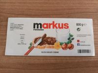 Nutella Ferrero Etikett Markus Namen Geschenkidee persönlich Rheinland-Pfalz - Neuwied Vorschau