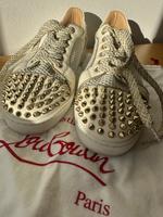 Christian Louboutin AC Vieira Spikes Gold weiß 38,5 Köln - Lindenthal Vorschau