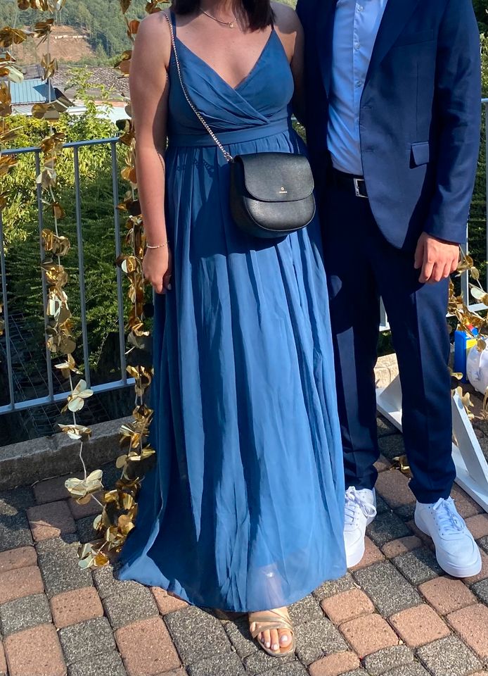 Brautjungfernkleid / Kleid Hochzeit Blau XL in Wilnsdorf