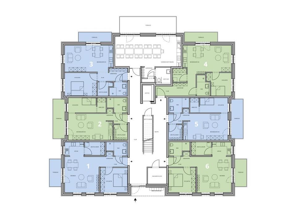 Villa Kutenholt WHG 02 - Wohnen mit Service in Kutenholz! Klimafreundlicher Neubau - KfW Effizienzhaus-Stufe 40 in Kutenholz