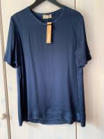 Drumohr Seidenbluse Shirt Kurzarm Blau 100% reine Seide neu 48 Hessen - Wiesbaden Vorschau