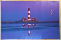 Poster Leuchtturm Nordsee Hallig Abendstimmung im Wattenmeer deko Baden-Württemberg - Tiefenbronn Vorschau