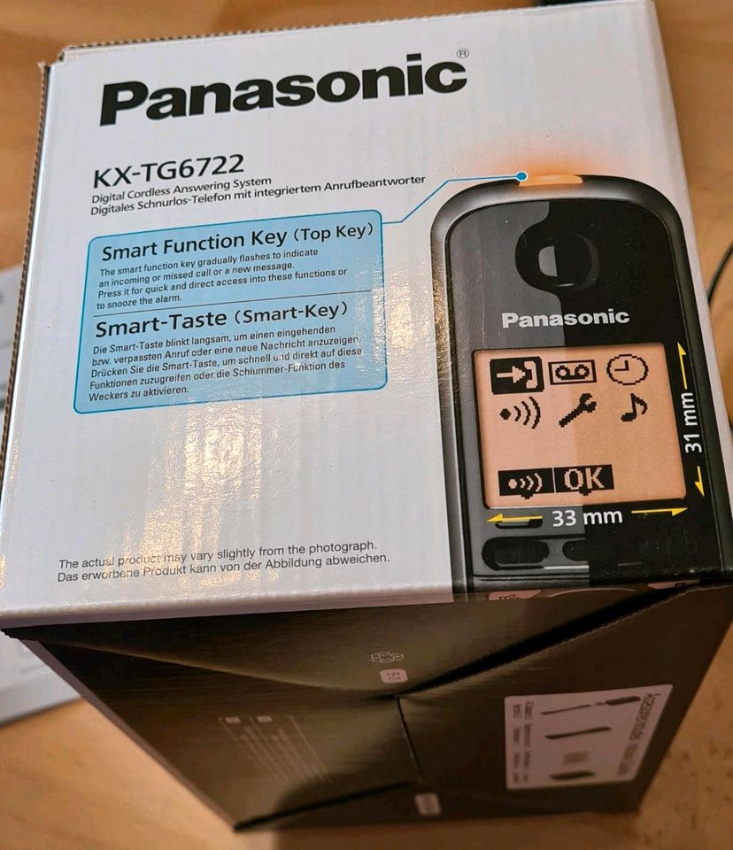 Panasonic KX-TG6722 digitales Schnurlos Telefon Anrufbeantworter in Röslau