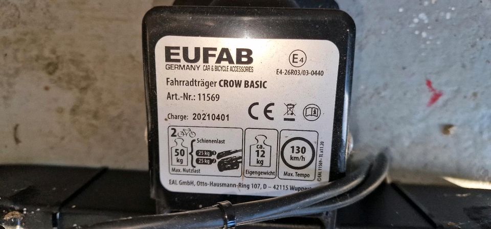 Fahrradträger Eufab Neu in Dortmund