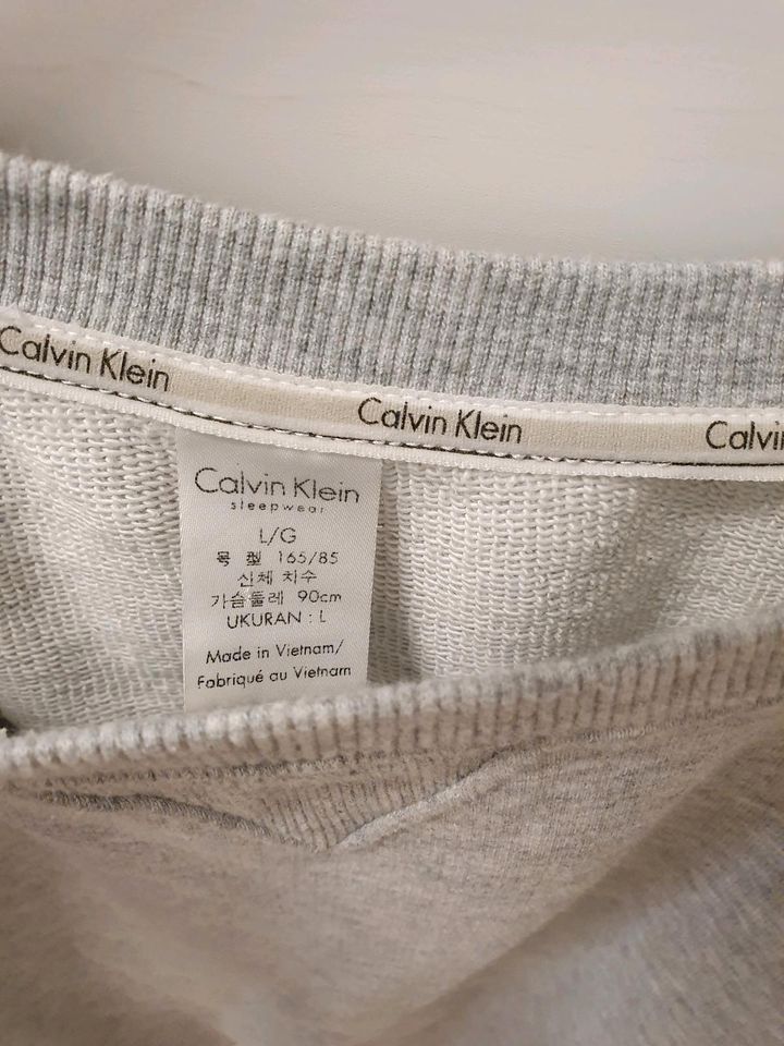 Calvin Klein Pullover grau Damen Sleepwear Gr. L in Rödinghausen