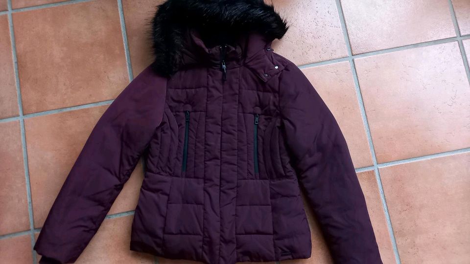 Wie NEU Jacke Winterjacke TOM TAILOR S M 36 38 aubergine lila in Oer-Erkenschwick