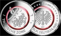 5 Euro Münze, Tropische Zone, Klimazonen 2017, Stuttgart, F, NEU Niedersachsen - Salzgitter Vorschau