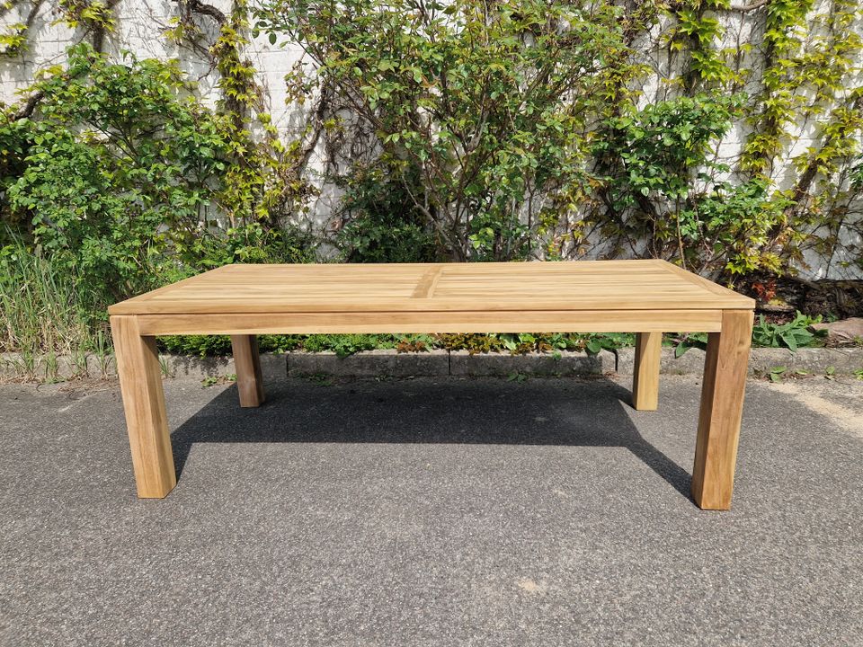 Gartentisch Teak Teaktisch 180cm massiv Tisch Garten Esstisch in Bad Schwartau