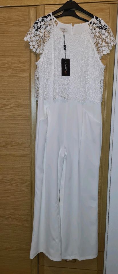 Apart Jumpsuit Braut Overall 40 M L Standesamt hochzeit weiss in Hunsrück