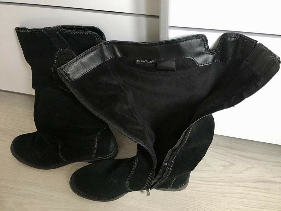 ✨Wie neu✨ Marco Tozzi Wildleder Stiefel schwarz gefüttert 41 in Hördt