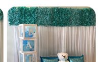 Blumenwand Blumengirlande Türkis Boy Blumen Babyparty Dekoration Essen - Altenessen Vorschau