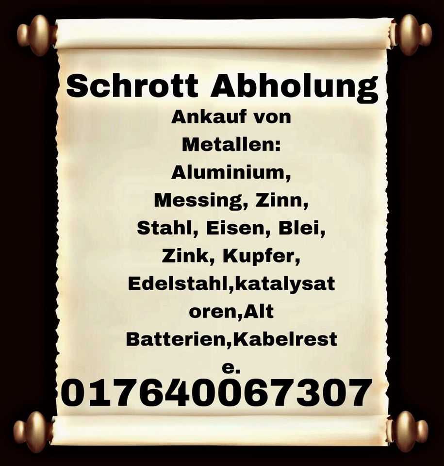 Schrott Abholung, Altmetall, Alteisen, Schrotthändler in Aschaffenburg