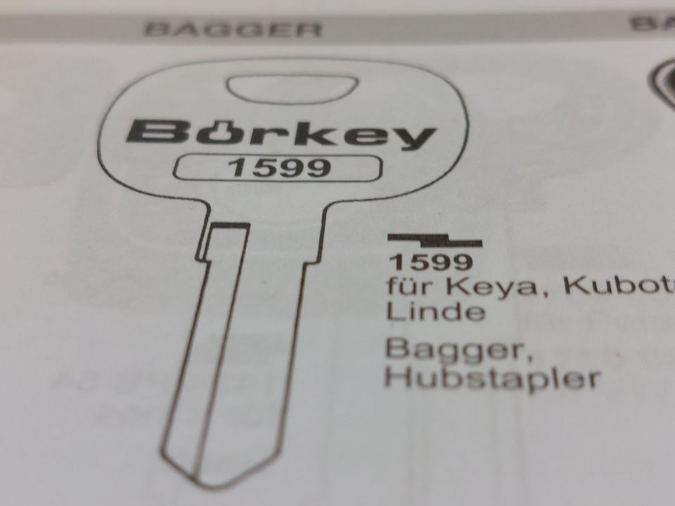 Schlüsselrohling  Börkey 1599 in Lehesten Thürw
