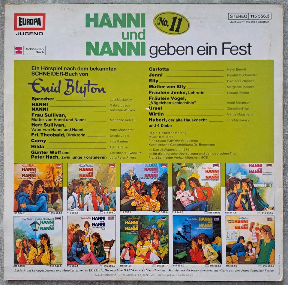 Schallplatte Hanni und Nanni Vinyl in Offenbach