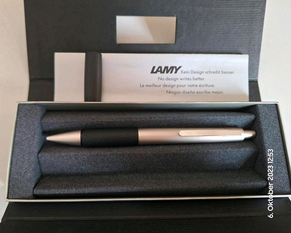 Lamy Accent Palladium Kugelschreiber LederOptik Kautschuk OVP in Göttingen