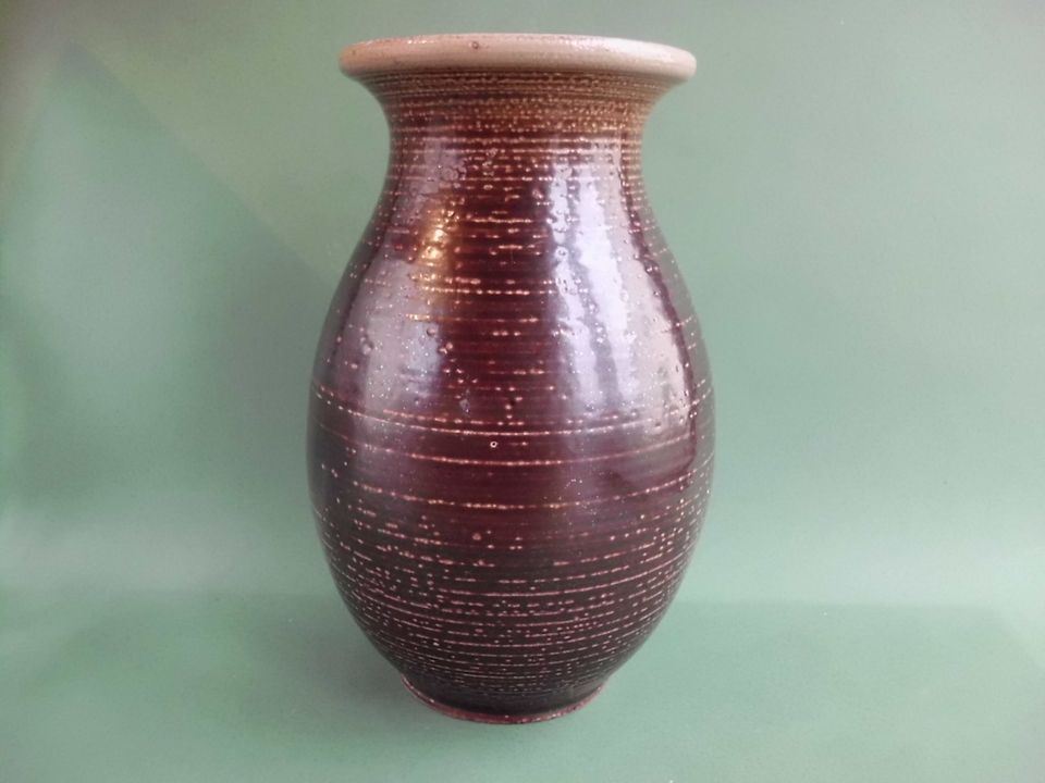 Studio Keramik Vase Wim Mühlendyck braun Mid Century 60 er in Hilchenbach