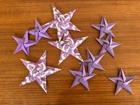 10 lila Origami Sterne, handgefaltet Hessen - Hochheim am Main Vorschau