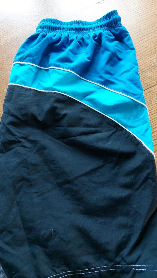 Neuw. Badeshort Gr. XL schwarz/blau Netzinnenhose Polyester 9 € in Stockhausen-Illfurth