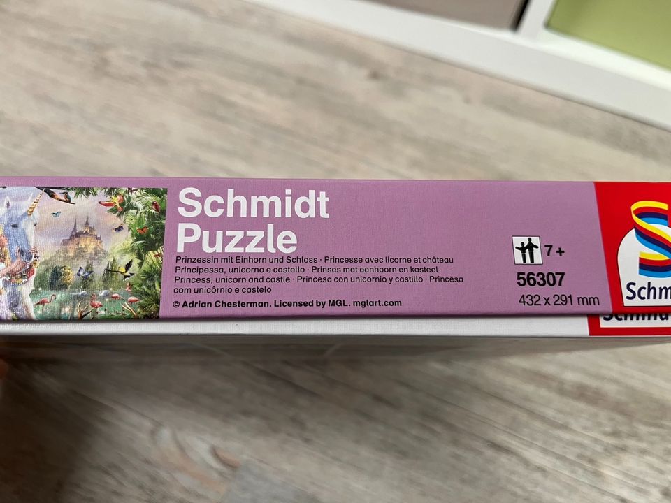 Puzzle 150 pièces : Princesse avec licorne et château - Schmidt