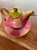 Teekanne mit Tasse in Rosa und Gold Bayern - Hofkirchen Vorschau