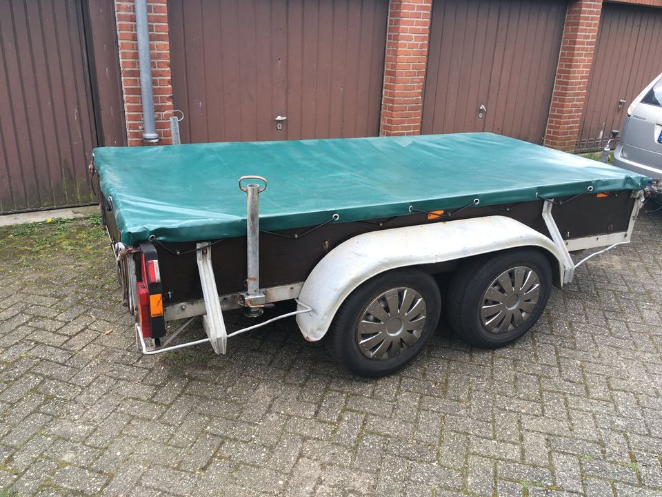 Kasten-Anhänger offener Kasten, 2.0t Tandem, mit Plane, TÜV neu ! in Nordhorn