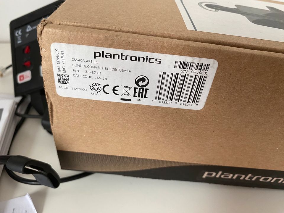 Plantronics CS540 Wireless Headset mit EHS Adapter APS-11 in Melle