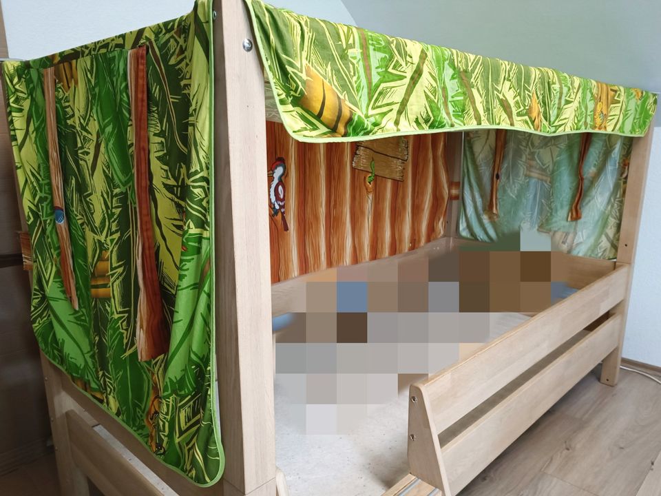 Himmelbett Aufbau für PAIDI Eike Kinderbett Eiche Massiv in Mittelbiberach